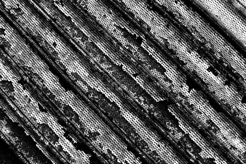 Fond corrodé noir et blanc en métal photos stock Fond corrodé noir et blanc en métal photos stock