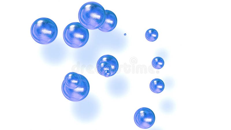 Fond d'abstrait des Amasing metaballs comme si les gouttes de verre ou les sphères remplies d'étincelles bleues fusionnent ensemb illustration libre de droits