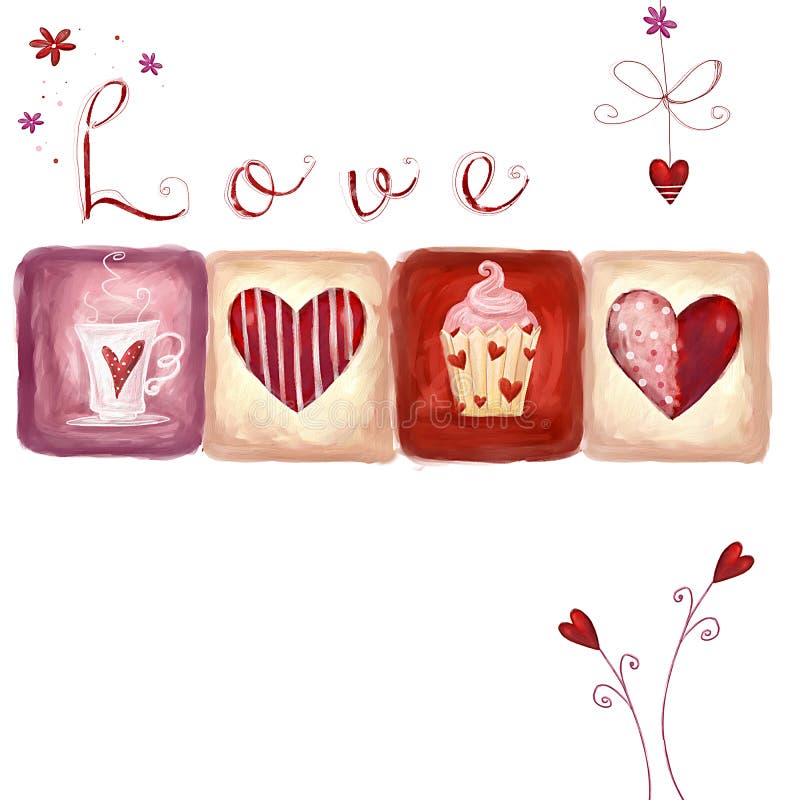 Fond d'amour illustration de vecteur Fond d'amour illustration de vecteur