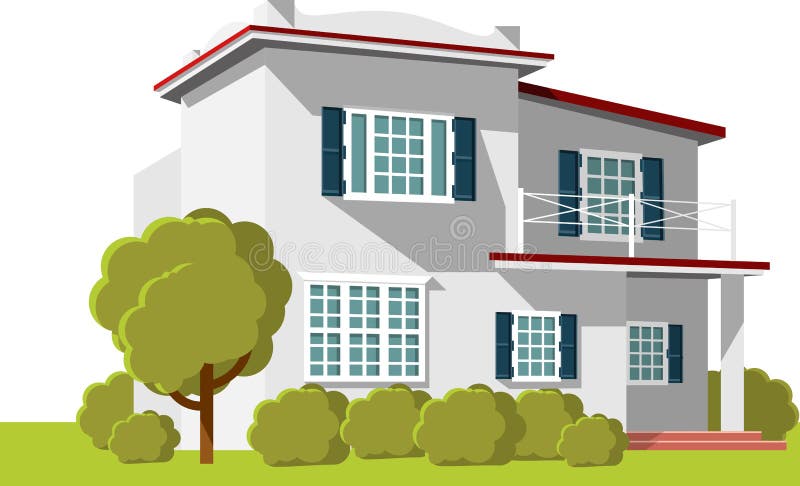 Fond d'architecture avec la maison de famille illustration libre de droits Fond d'architecture avec la maison de famille illustration libre de droits