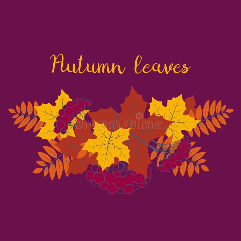 Fond d'automne, cadre floral coloré avec des silhouettes de tre illustration stock Fond d'automne, cadre floral coloré avec des silhouettes de tre illustration stock