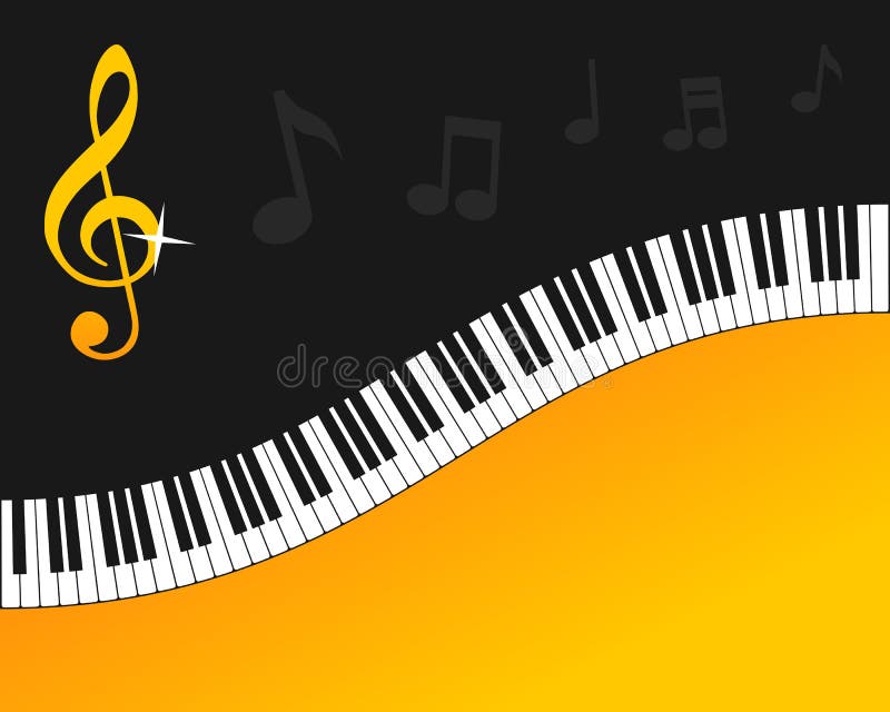 Fond d'or de clavier de piano illustration de vecteur Fond d'or de clavier de piano illustration de vecteur