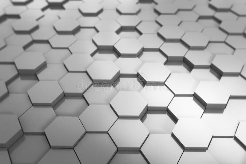 Technical 3D hexagonal background metal design. Technical 3D hexagonal background metal design