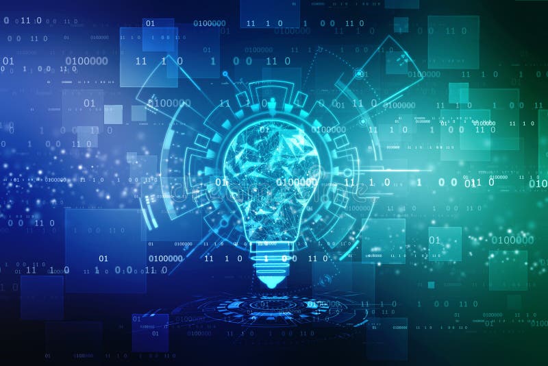 Fond d'intelligence artificielle, fond d'innovation image libre de droits