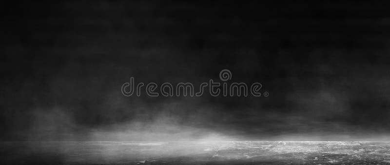 Fond d'une chambre noire, d'une fumée et d'une poussière vides photographie stock libre de droits Fond d'une chambre noire, d'une fumée et d'une poussière vides photographie stock libre de droits