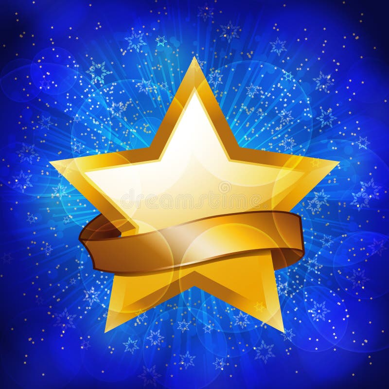Fond d'étoile de célébration d'or illustration libre de droits Fond d'étoile de célébration d'or illustration libre de droits