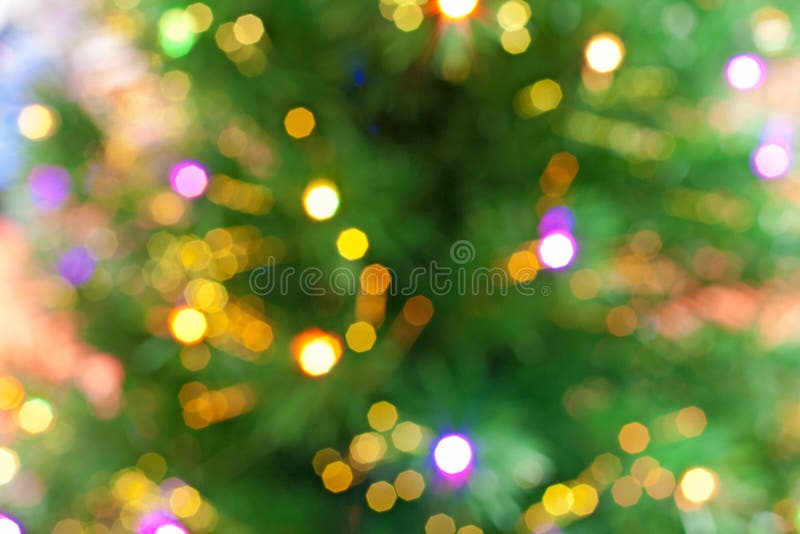 Fond bokeh d'arbre de Noël image libre de droits