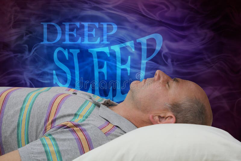 Fond de campagne de sensibilisation de sommeil profond photo stock Fond de campagne de sensibilisation de sommeil profond photo stock