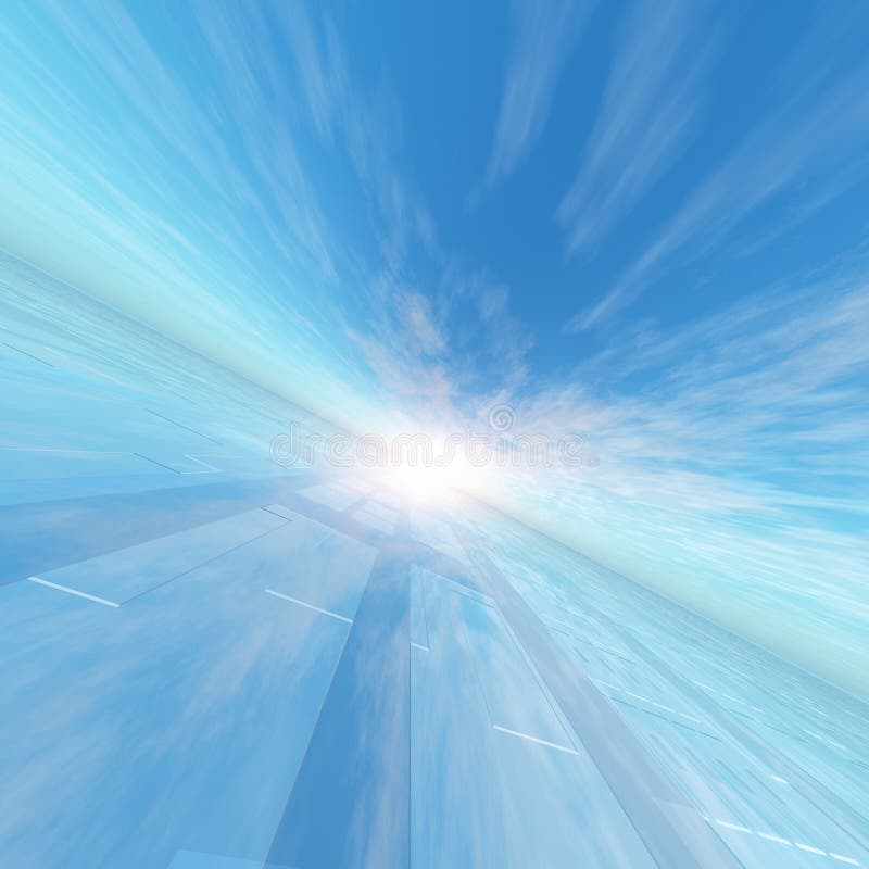 Fond de ciel bleu de grille de point d'horizon illustration libre de droits Fond de ciel bleu de grille de point d'horizon illustration libre de droits