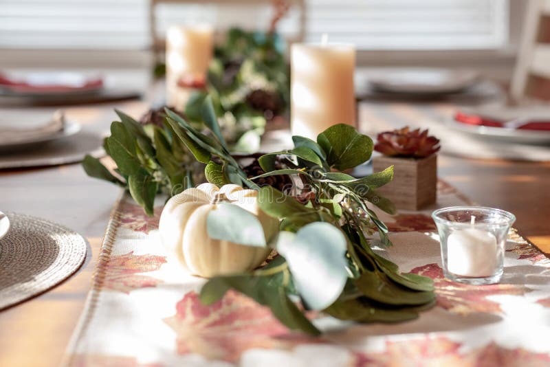 Fond de décor de table de thanksgiving images stock Fond de décor de table de thanksgiving images stock