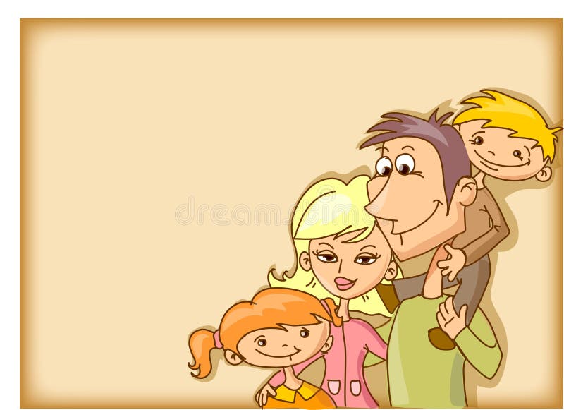 Fond de famille, vecteur illustration libre de droits Fond de famille, vecteur illustration libre de droits