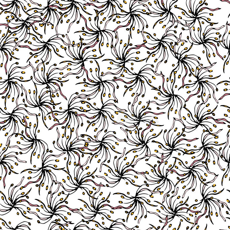 Fond de fleur Couleur noire et blanche d'illustration de vecteur de dessin de main d'ensemble illustration stock Fond de fleur Couleur noire et blanche d'illustration de vecteur de dessin de main d'ensemble illustration stock