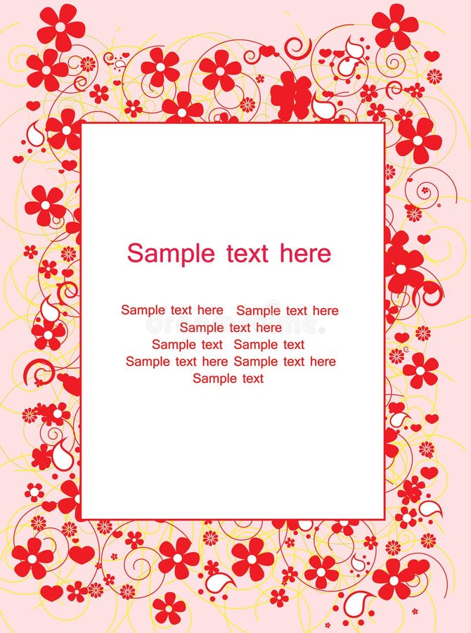 Fond floral de cœurs illustration stock