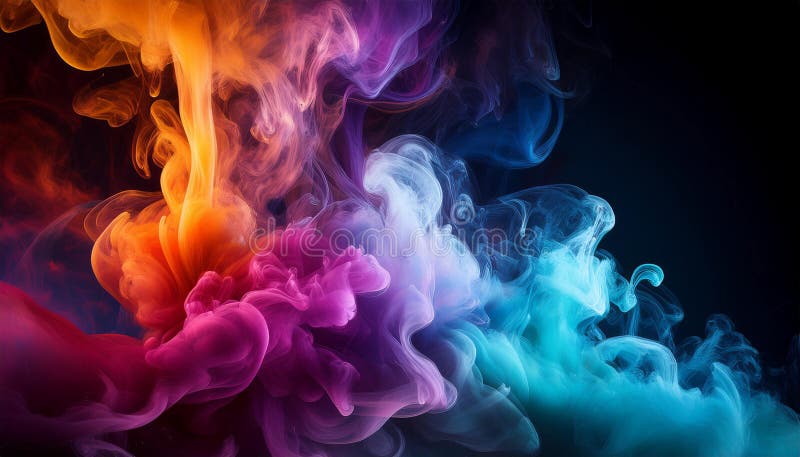 Fond de fum colorat explozie magică stock illustration