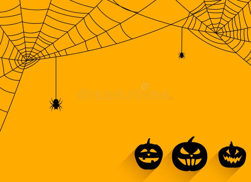 Fond de Halloween avec des visages de potiron illustration de vecteur Fond de Halloween avec des visages de potiron illustration de vecteur