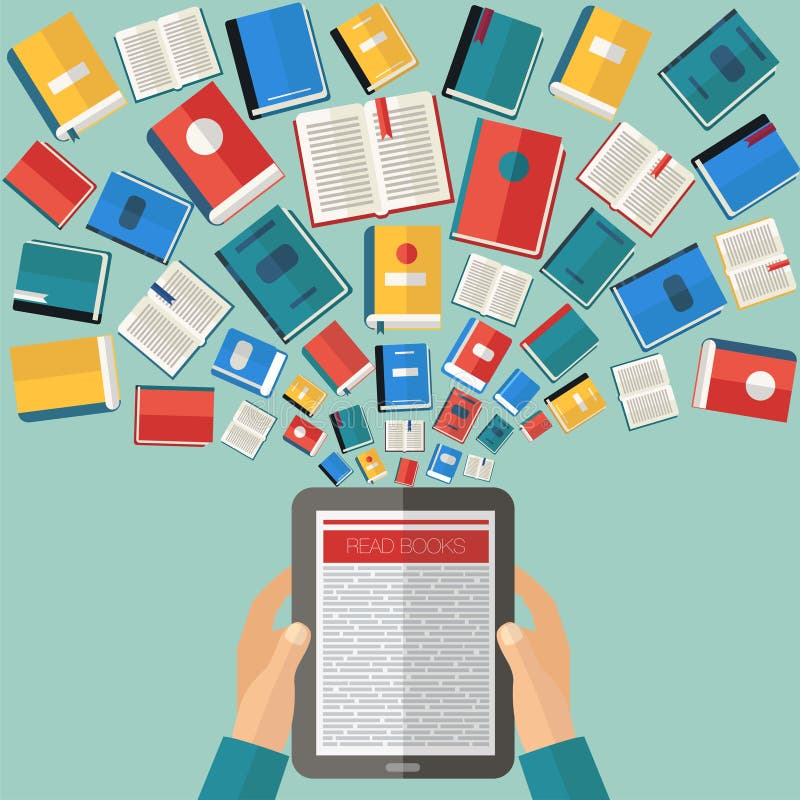 Fond de livres de lecture illustration de vecteur Fond de livres de lecture illustration de vecteur