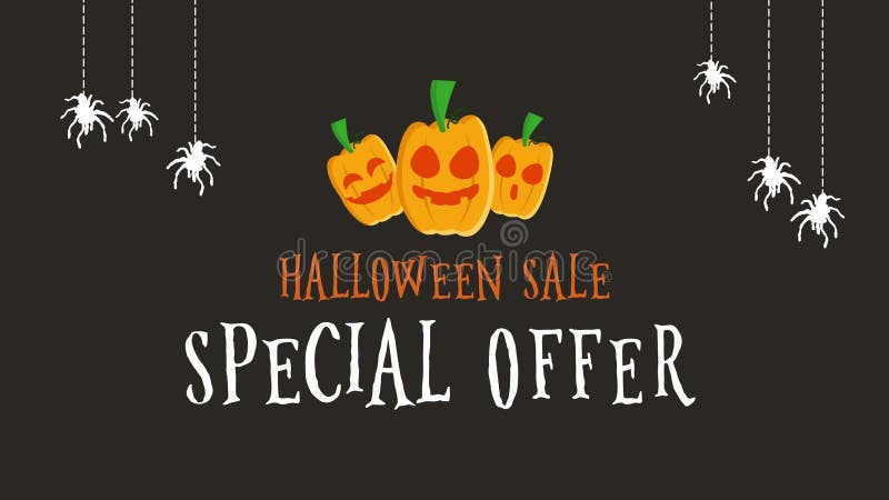 Fond de longueur d'offre spéciale de vente de Halloween illustration stock