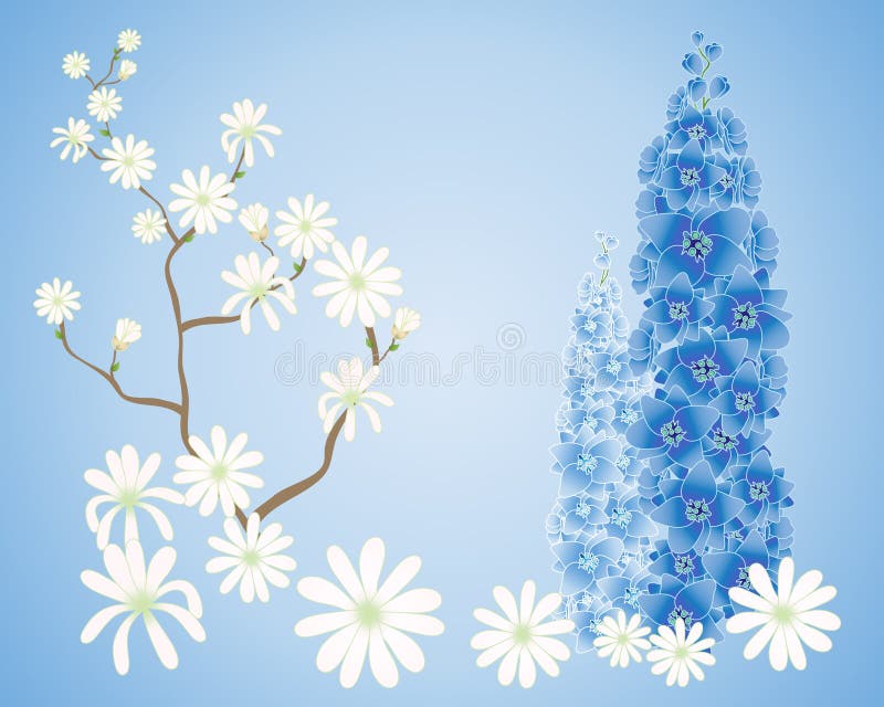 Download Fond de magnolia illustration stock. Illustration du floral - 45368332