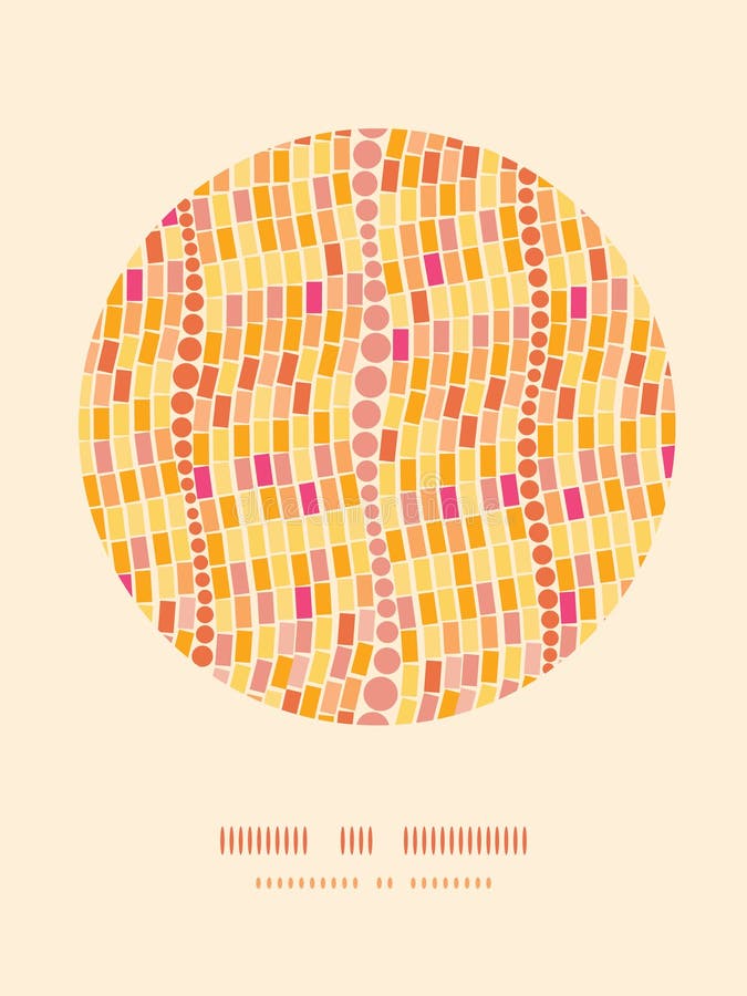 Fond de modèle de décor de cercle de tuiles de mosaïque du feu illustration de vecteur Fond de modèle de décor de cercle de tuiles de mosaïque du feu illustration de vecteur