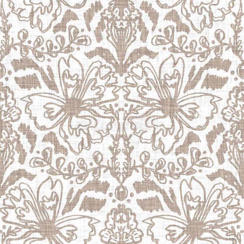 Fond de motif de fleur de gribouillis minimaliste sans soudure. fond couleur deux tons calme. simple moderne scandi unisex bébé illustration libre de droits