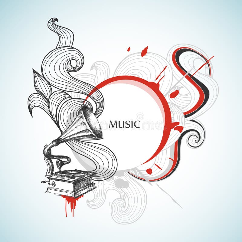 Fond de musique de cru illustration libre de droits Fond de musique de cru illustration libre de droits
