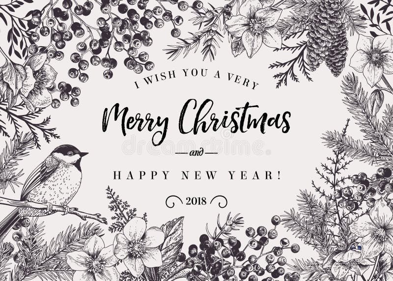 Fond de Noël avec l'oiseau illustration de vecteur Fond de Noël avec l'oiseau illustration de vecteur