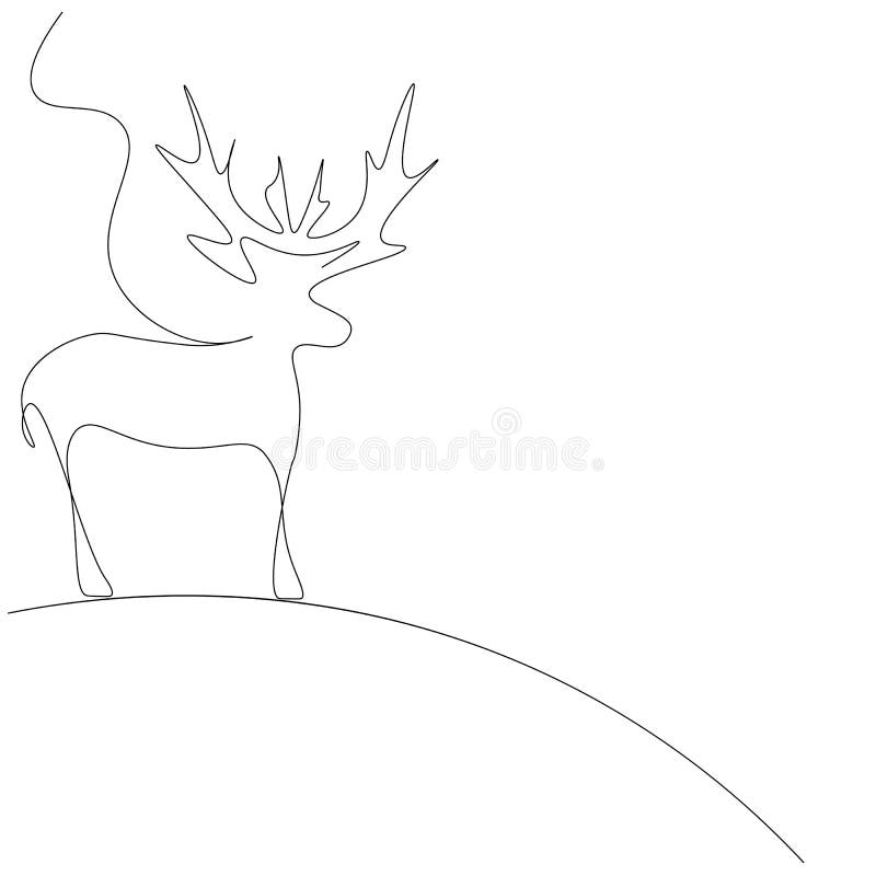 Fond de Noël avec la forêt de cerf illustration libre de droits