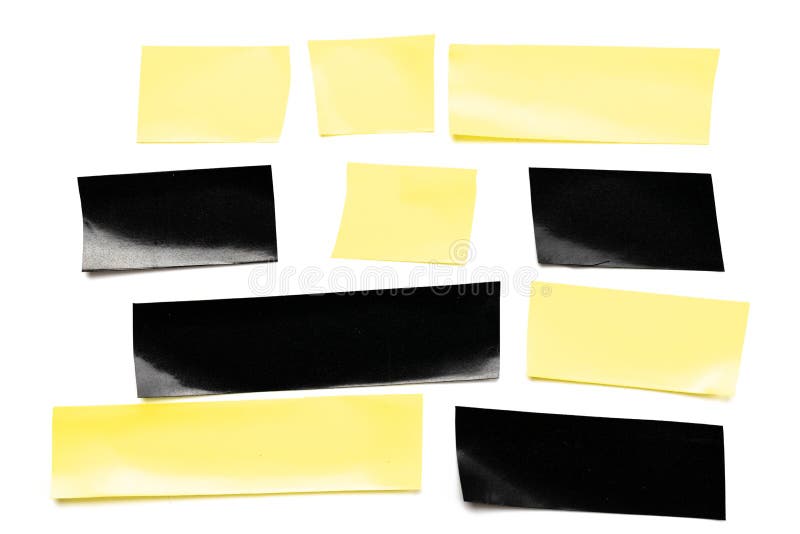 Papier Collant De Bureau Jaune Isolé Sur Fond Blanc Avec Espace De Copie  Banque D'Images et Photos Libres De Droits. Image 91437173