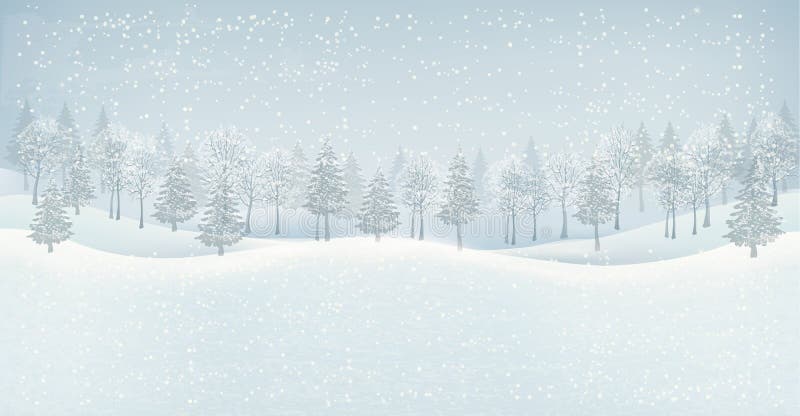 Fond de paysage d'hiver de Noël. R. illustration stock