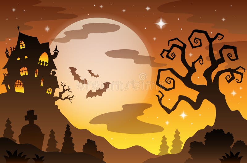 Fond 2 de sujet de Halloween illustration stock Fond 2 de sujet de Halloween illustration stock