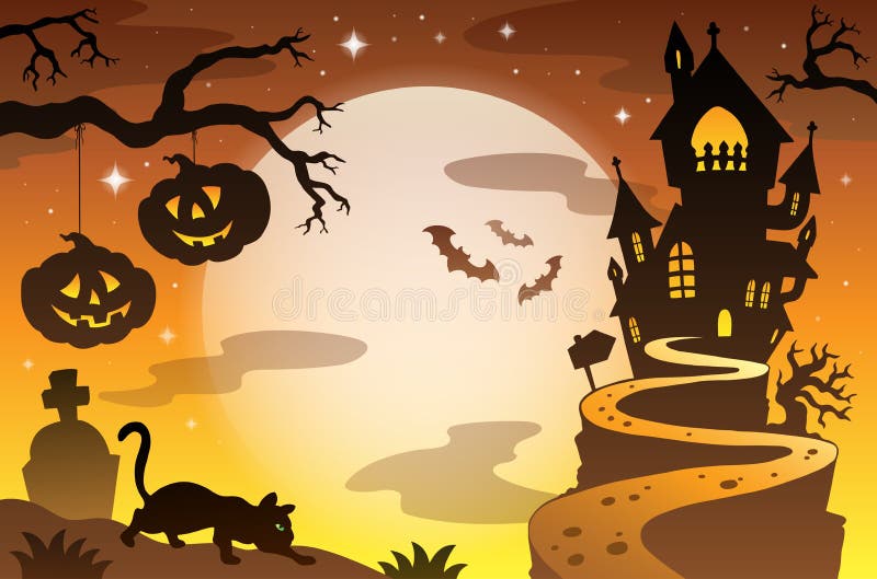 Fond 4 de sujet de Halloween illustration stock Fond 4 de sujet de Halloween illustration stock