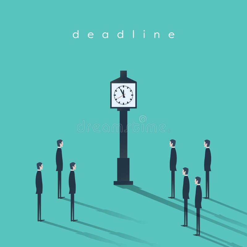 Fond de vecteur de concept de date-butoir d'affaires avec un homme d'affaires et une horloge Illustration d'abrégé sur gestion de illustration libre de droits Fond de vecteur de concept de date-butoir d'affaires avec un homme d'affaires et une horloge Illustration d'abrégé sur gestion de illustration libre de droits