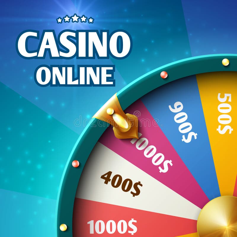 Fond de vecteur de vente de casino d'Internet avec la roue de rotation de fortune illustration libre de droits Fond de vecteur de vente de casino d'Internet avec la roue de rotation de fortune illustration libre de droits