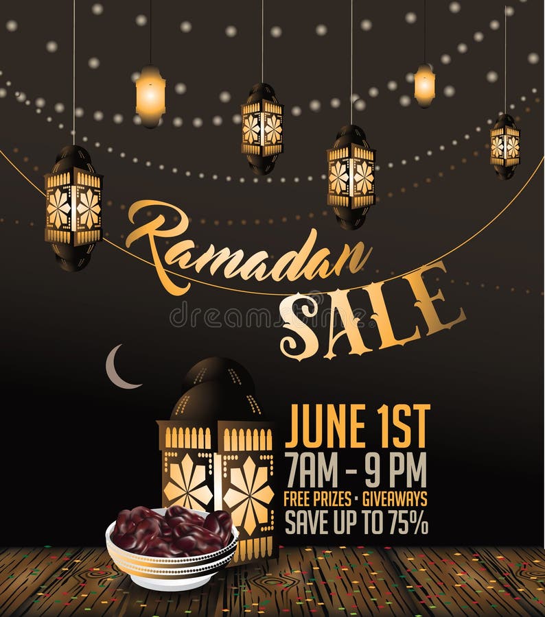 Fond de vente de Ramadan avec l'espace de copie illustration libre de droits Fond de vente de Ramadan avec l'espace de copie illustration libre de droits