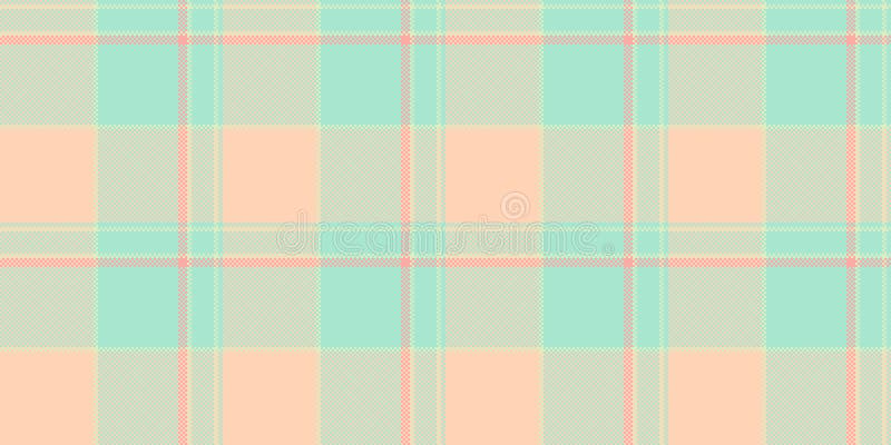 Fond du motif plaid pastel. Les teintes vert pêche et menthe créent une texture charmante et délicate, parfaite pour les sites web illustration de vecteur