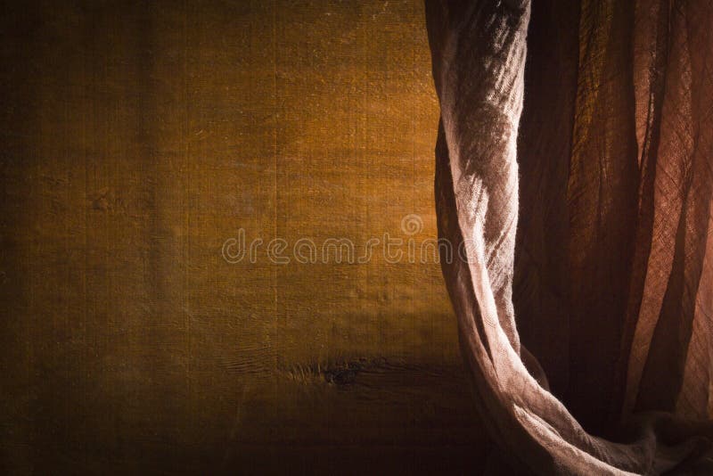 Background of a wooden texture with a chiffon curtain. Background of a wooden texture with a chiffon curtain