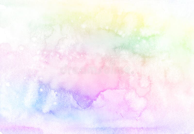 Fond En Pastel D'aquarelle D'arcenciel Abstrait Illustration Stock