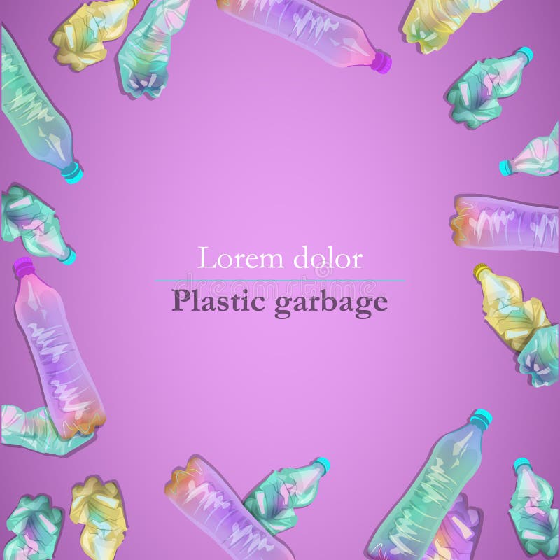 Fond en plastique de pollution illustration de vecteur Fond en plastique de pollution illustration de vecteur