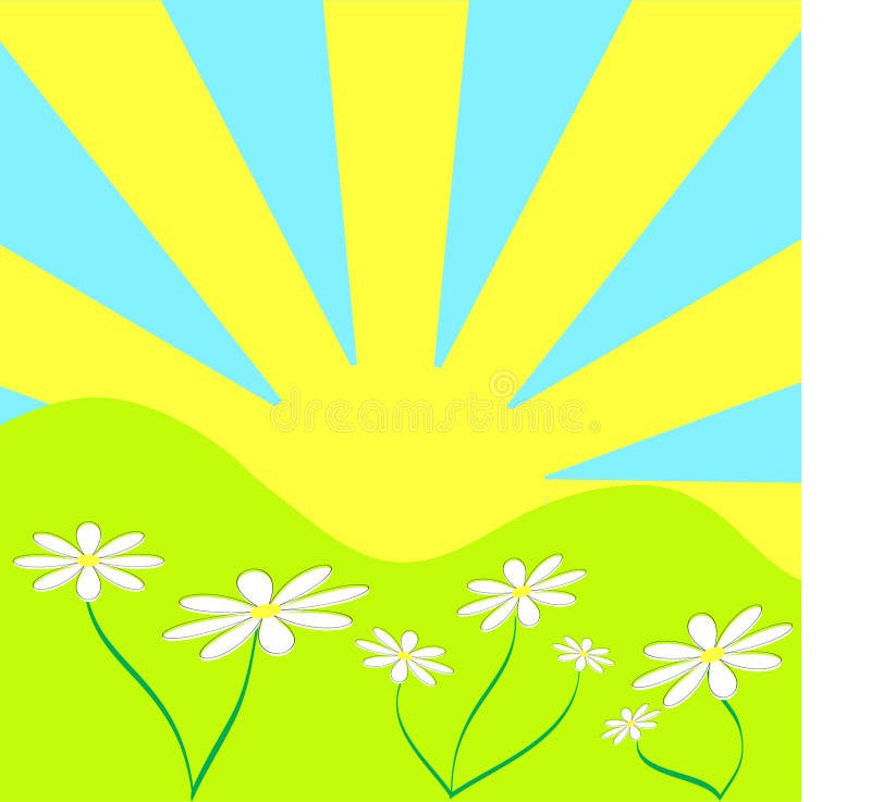 Fond ensoleillé illustration stock