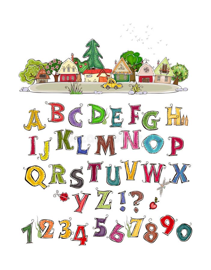 Fond et aphabet de ville illustration de vecteur Fond et aphabet de ville illustration de vecteur