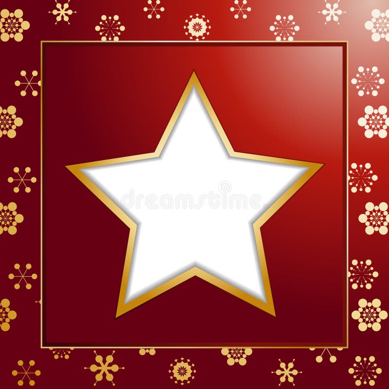 Fond et cadre rouges d'étoile de Noël illustration stock Fond et cadre rouges d'étoile de Noël illustration stock