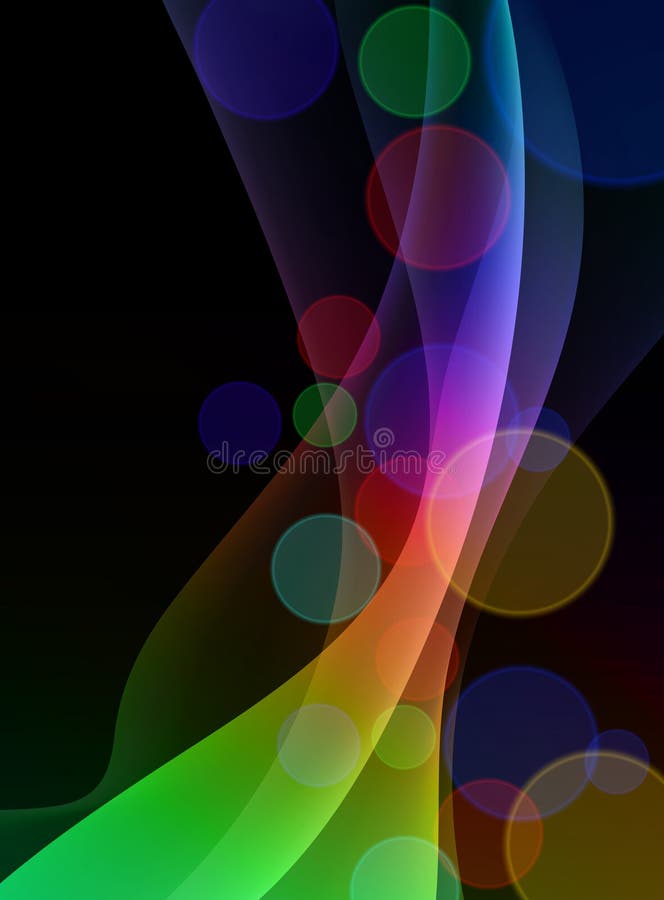 Fond floral abstrait coloré d'onde illustration stock Fond floral abstrait coloré d'onde illustration stock