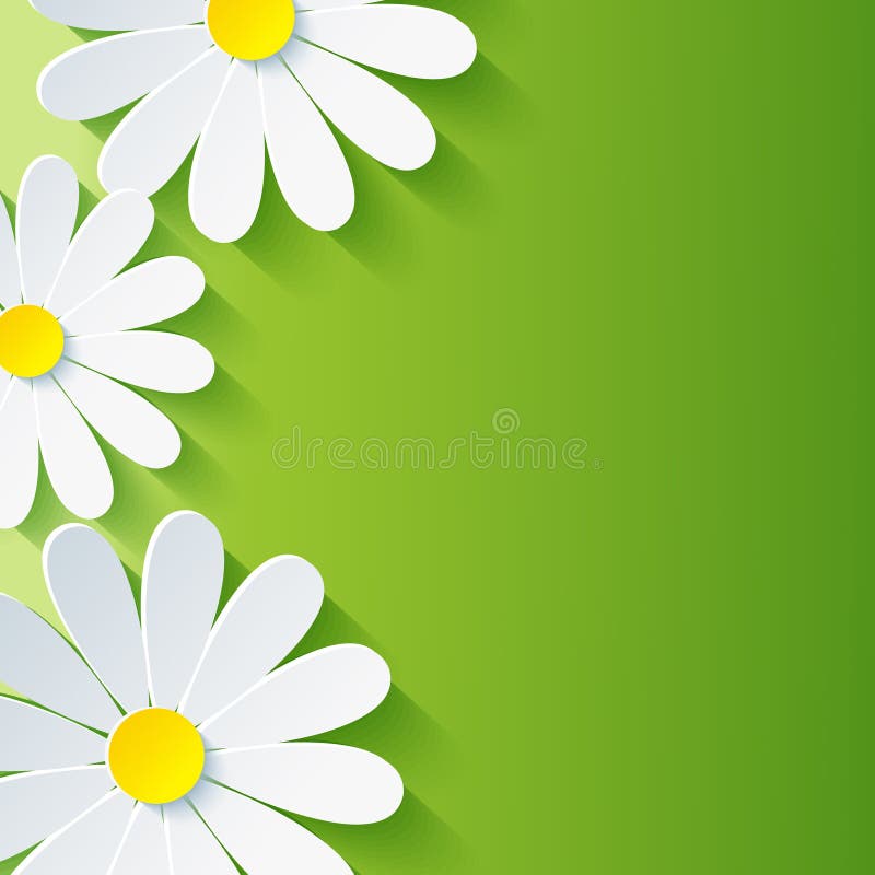 Fond floral abstrait de ressort, chamo de la fleur 3d illustration libre de droits