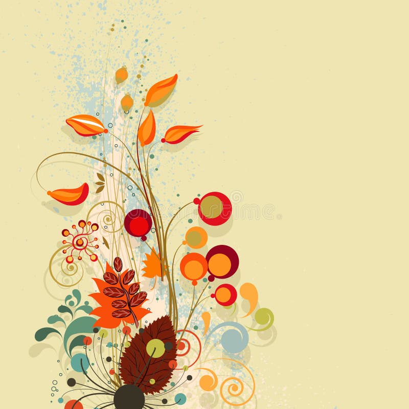 Fond floral de composition d'automne illustration de vecteur Fond floral de composition d'automne illustration de vecteur