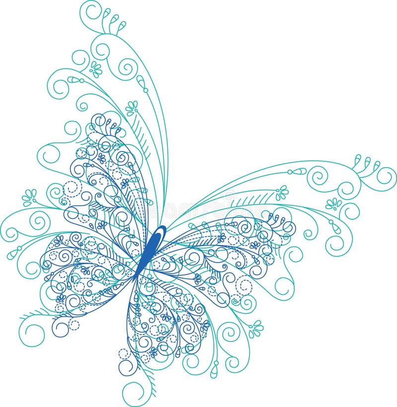 Fond floral de papillon abstrait illustration de vecteur Fond floral de papillon abstrait illustration de vecteur