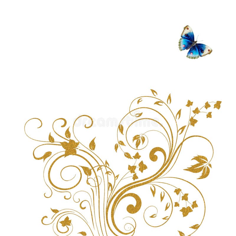 Floral Design Arrière-plan. Fleurs D'orchidées Avec Des Oiseaux, Des  Papillons. Clip Art Libres De Droits, Svg, Vecteurs Et Illustration. Image  36911633