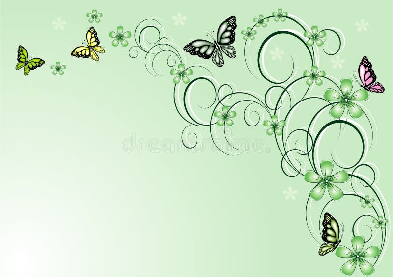 Fond floral de vecteur avec des guindineaux illustration libre de droits Fond floral de vecteur avec des guindineaux illustration libre de droits