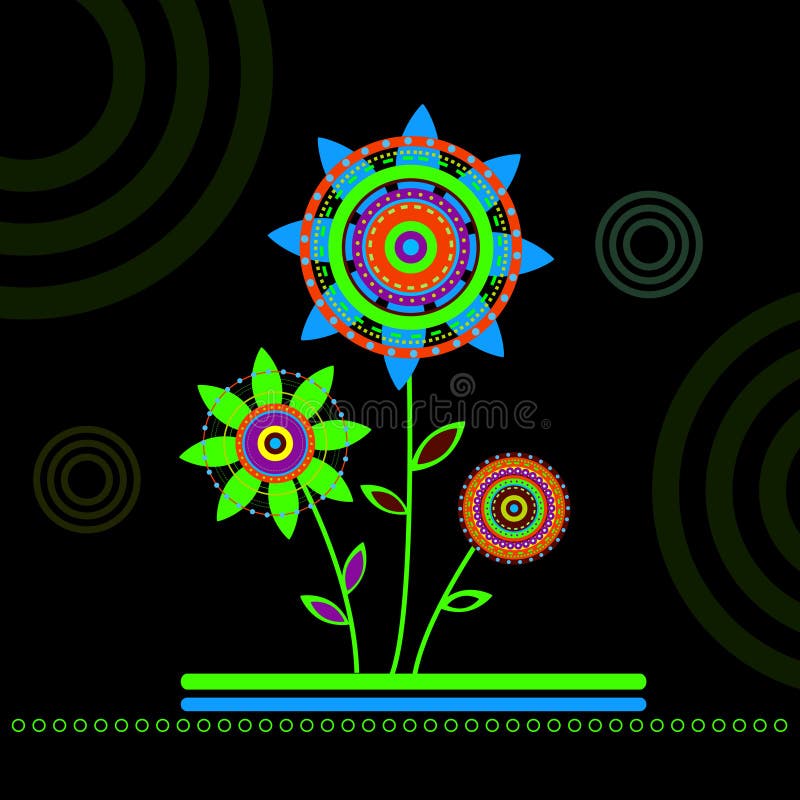 Fond floral décoratif illustration stock