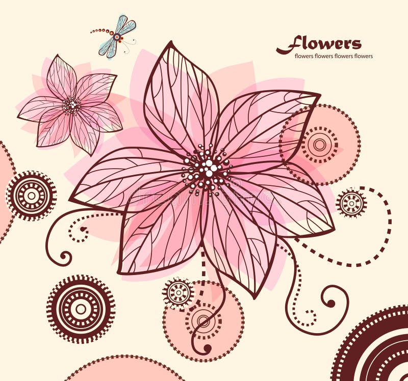 Fond floral décoratif illustration stock