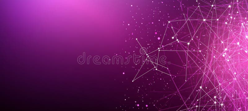 Fond geometric cu linii de legătură și puncte. vizualizare în rețea și tehnologie științifică. royalty free illustration